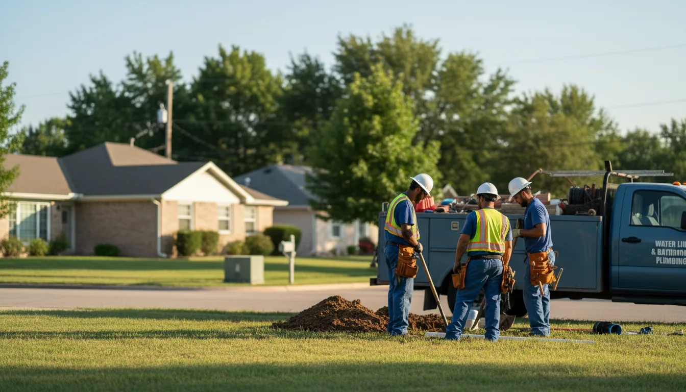 Residential water line and bathroom plumbing service in Jamison, PA
